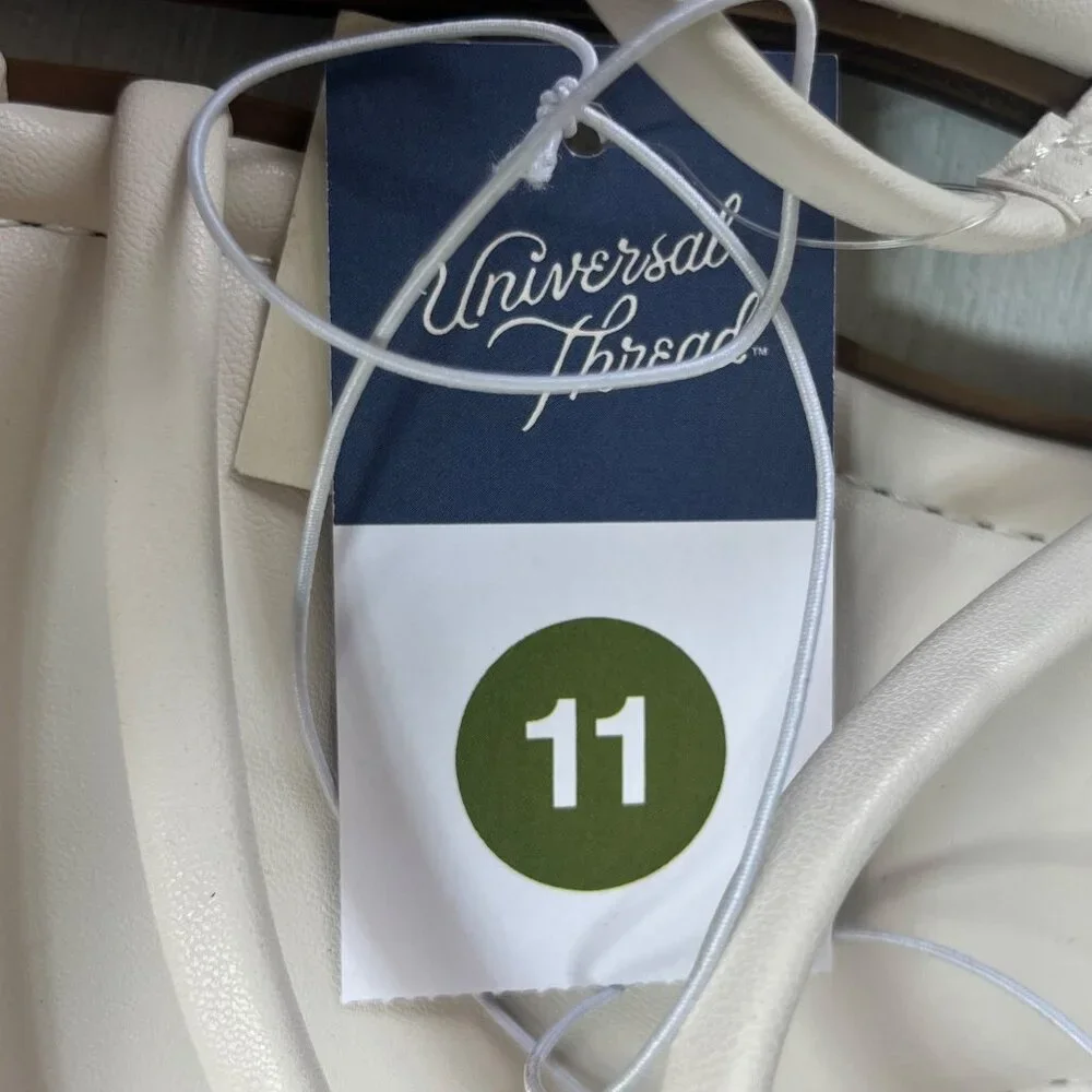 Universal Thread Louie Memory Foam Sandals Womens Cream Size 11 New Strappy - Picture 9 of 11